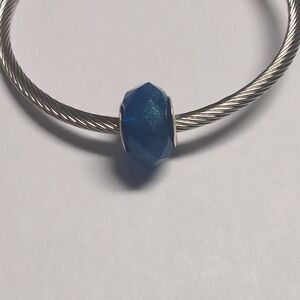 Blue Glittery Charm for‎ Pandora Style Bracelet